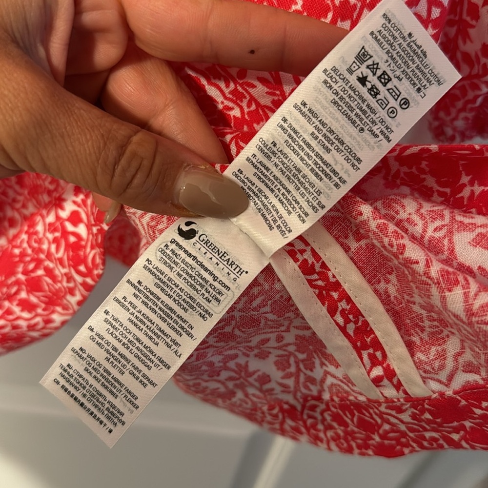 BODEN Red Floral Boho Babydoll Dress Size US10 - Picture 7 of 7